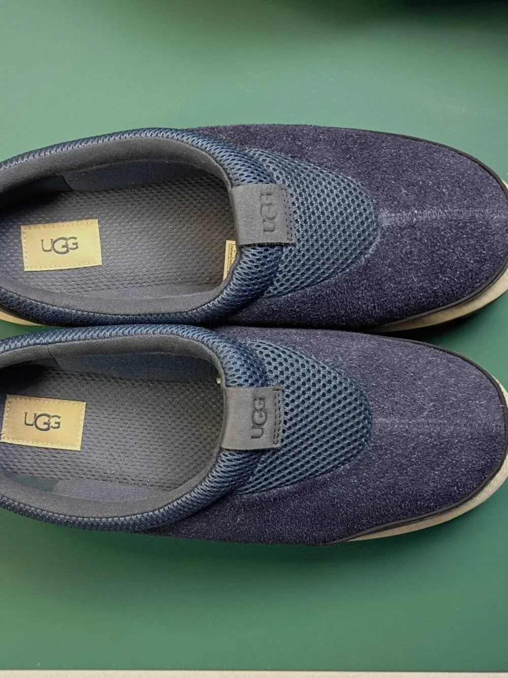 UGG Men Tasman IOE Slippers Night At Sea Blue Suede Clog Shoes 1155197 Size 13